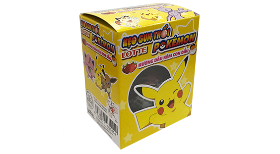 Kẹo gum thổi Lotte Pokémon hương dâu kèm con dấu ra mắt series 2