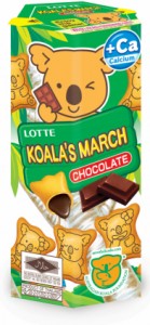 Thực phẩm bổ sung<br />
Bánh gấu Koala’s March nhân<br />
sô cô la<br />
