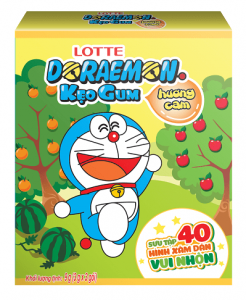 LOTTE Doraemon kẹo gum hương cam