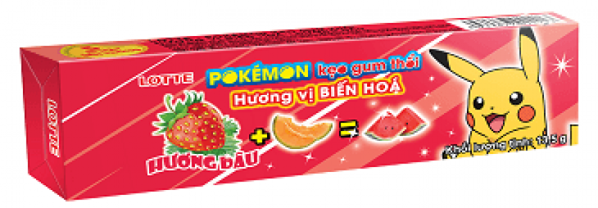 LOTTE Pokémon kẹo gum thổi hương vị biến hóa<br />