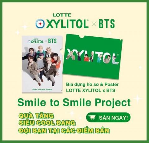 CHƯƠNG TRÌNH DÙNG THỬ SẢN PHẨM KÈM QUÀ TẶNG LOTTE XYLITOL x BTS