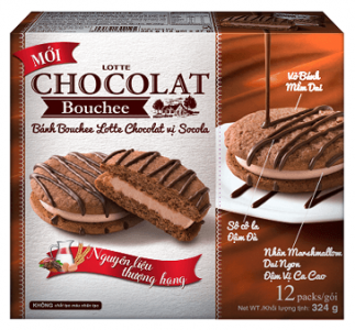 Bánh Bouchee Lotte Chocolat vị socola