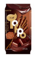 Toppo Cocoa flavorer pretzel stick with chocolate filling